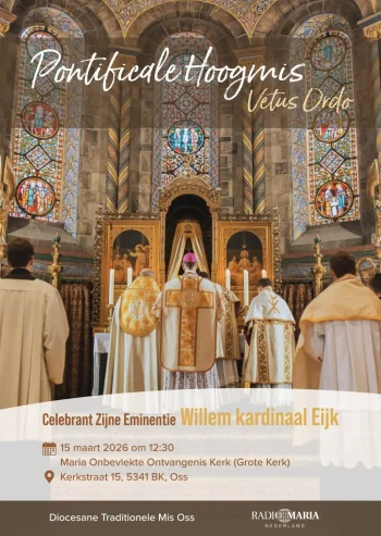 Oficiální pozvánka na pontifikální mši svatou.