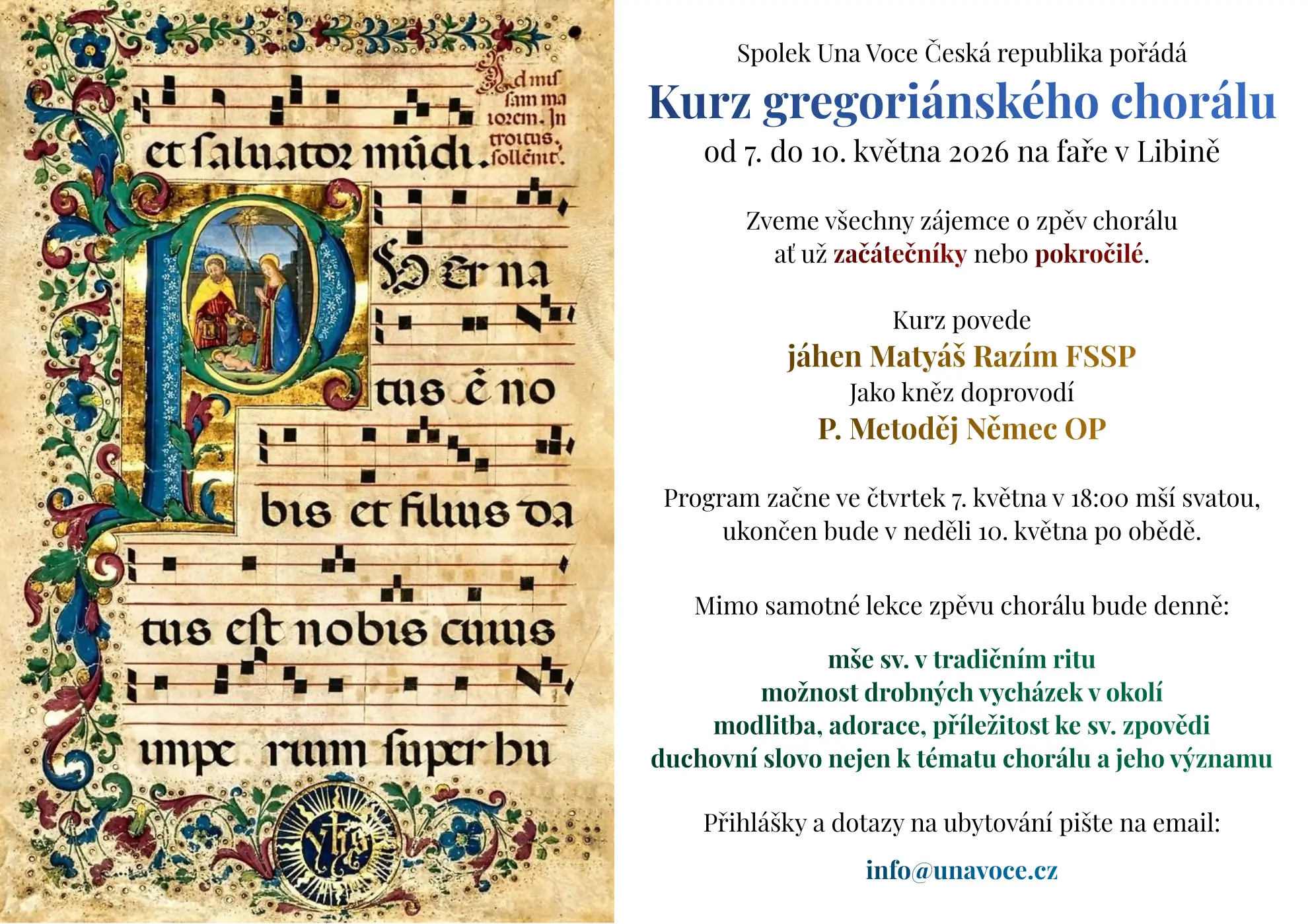 Kurz gregoriánského chorálu
  